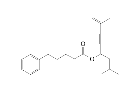 5-Phenylvaleric acid, 2,7-dimethyloct-1-en-3-yn-5-yl ester