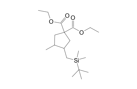 Diethyl 3-{[(t-butyl)dimethylsilyl]methyl}-4-methylcyclopentane-1,1-dicarboxylate