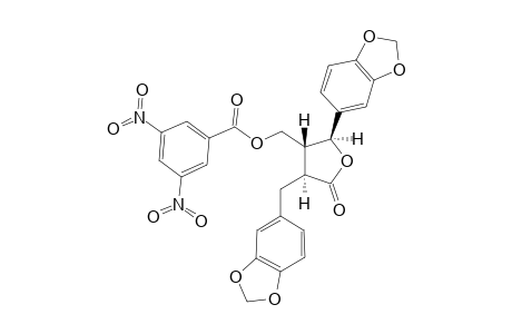 (7'S,8S,8'R)-3,3',4,4'-bis(Methylenedioxy)-8'-[(3'',5''-dinitrobenzoyloxy)methyl]lignano-9,7'-lactone