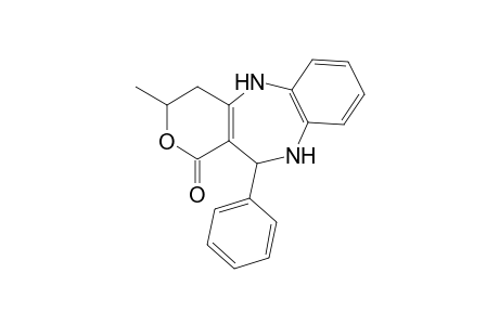 9,10-Dihydro-9-methyl-7-oxo[3,4-c]pyrano-6-phenyl-(11H)-5,6-dihydrobenzodiazepine