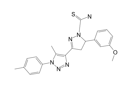 4,5-Dihydro-5-(3-methoxyphenyl)-3-(5-methyl-1-p-tolyl-1H-1,2,3-triazol-4-yl)-5-phenylpyrazole-1-carbothioamide