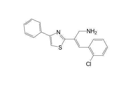 (E)-3-(2-chlorophenyl)-2-(4-phenyl-1,3-thiazol-2-yl)prop-2-en-1-amine