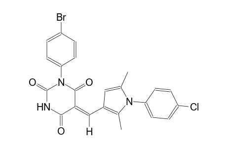 (5Z)-1-(4-bromophenyl)-5-{[1-(4-chlorophenyl)-2,5-dimethyl-1H-pyrrol-3-yl]methylene}-2,4,6(1H,3H,5H)-pyrimidinetrione