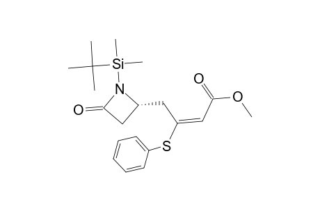 Methyl (E)-1-(t-butyldimethylsilyl)-4-oxo-.beta.-(phenylthio)-2-azetidine-.alpha.-butenoate