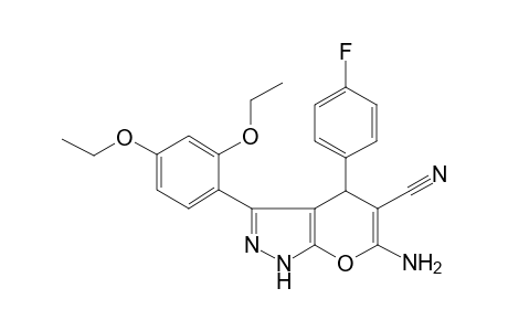 6-Amino-3-(2,4-diethoxyphenyl)-4-(4-fluorophenyl)-2,4-dihydropyrano[2,3-c]pyrazole-5-carbonitrile