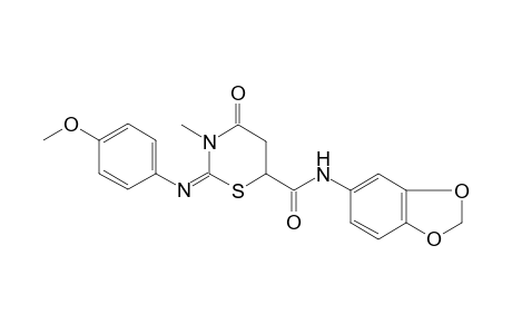 2H-1,3-thiazine-6-carboxamide, N-(1,3-benzodioxol-5-yl)tetrahydro-2-[(4-methoxyphenyl)imino]-3-methyl-4-oxo-, (2E)-
