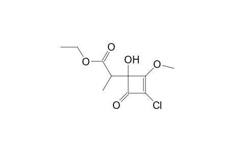 Ethyl 2-(3-Chloro-1-hydroxy-2-methoxy-4-oxo-2-cyclobutenyl)propanoate