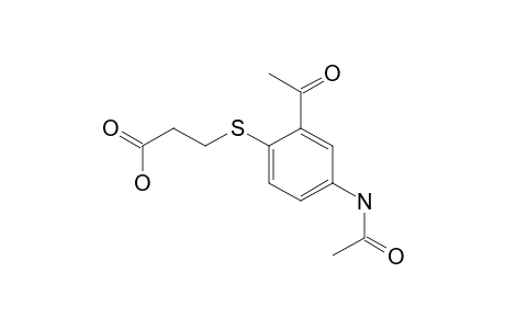 3-(4-acetamido-2-acetylphenylthio)propionic acid