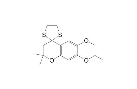 2,2-Dimethyl-6-methoxy-7-ethoxy-4-chromanone Ethylene Dithioketal