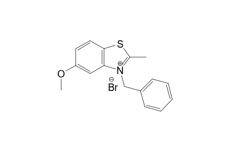 3-Benzyl-5-methoxy-2-methylbenzo[d]thiazol-3-iumbromide