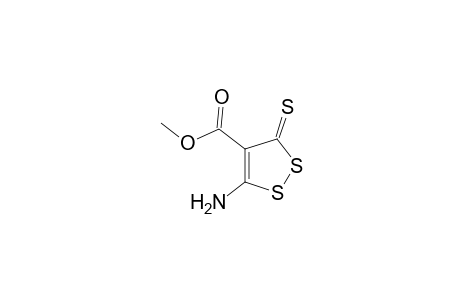 5-amino-3-thioxo-3H-1,2-dithiole-4-carboxylic acid, methyl ester