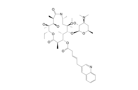 6-O-METHYL-3-O-DECLADINOSYL-3-O-[[5-QUINOLIN-3-YL)]PENT-3-ENOYL]8A-AZA-8A-HOMOERYTHROMYCIN_A