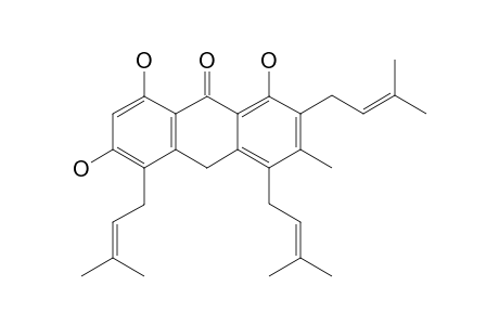 HARUNGANOL-B;1,3,8-TRIHYDROXY-4,5,7-TRI-ISOPRENYL-6-METHYLANTHRONE