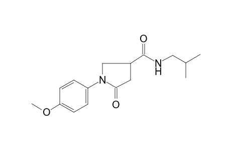 N-isobutyl-1-(4-methoxyphenyl)-5-oxo-3-pyrrolidinecarboxamide