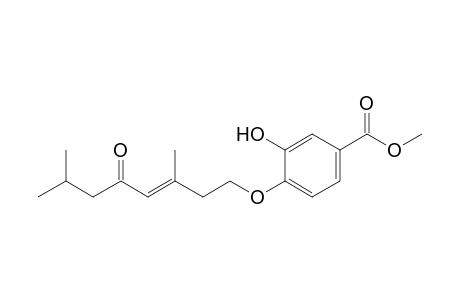 METHYL-4-[[(3E)-3,7-DIMETHYL-5-OXO-3-OCTENYL]-OXY]-3-HYDROXYBENZOATE