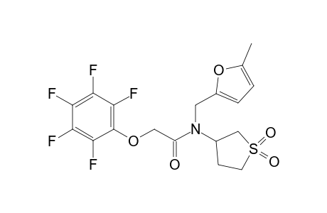 Acetamide, N-[(5-methyl-2-furanyl)methyl]-2-(2,3,4,5,6-pentafluorophenoxy)-N-(tetrahydro-3-thienyl)-, S,S-dioxide