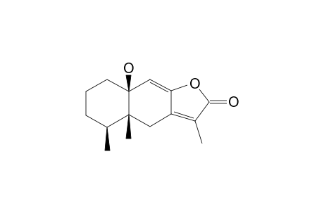 TSOONGIANOLIDE-B;(4A-R,5S,8A-S)-4A,5,6,7,8,8A-HEXAHYDRO-8A-HYDROXY-3,4A,5-TRIMETHYL-NAPHTHO-[2,3-B]-FURAN-2-(4H)-ONE