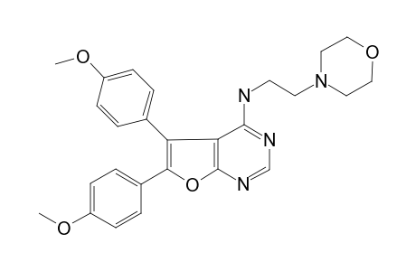 5,6-bis(4-methoxyphenyl)-N-(2-morpholin-4-ylethyl)furo[2,3-d]pyrimidin-4-amine