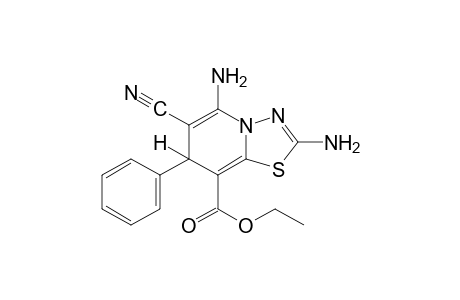 6-cyano-2,5-diamino-7-phenyl-7H-1,3,4-thiadiazolo[3,2-a]pyridine-8-carboxylic acid, ethyl ester