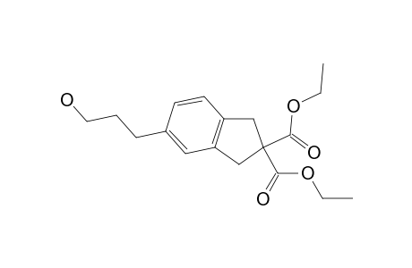 2H-Indene-2,2-dicarboxylic acid, 1,3-dihydro-5-(3-hydroxypropyl)-, diethyl ester