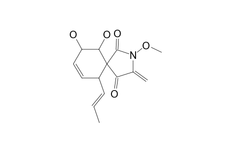 SPIROSTAPHYLOTRICHIN-N;9,10-DIHYDROXY-2-METHOXY-3-METHYLIDENE-6-[(E)-PROP-1-ENYL]-2-AZASPIRO-[4.5]-DEC-7-EN-1,4-DIONE