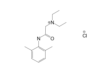 2-(diethylamino)-2',6'-acetoxylidide, monohydrochloride
