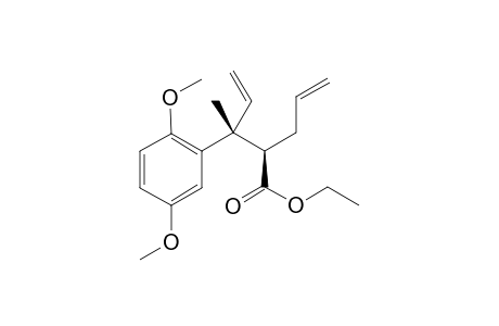 (2R,3R)-2-Allyl-3-(2,5-dimethoxy-phenyl)-3-methyl-pent-4-enoic acid ethyl ester