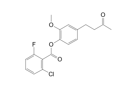 4-(4-hydroxy-3-methoxyphenyl)-2-butanone, 2-chloro-6-fluorobenzoate (ester)