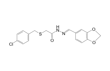 acetic acid, [[(4-chlorophenyl)methyl]thio]-, 2-[(E)-1,3-benzodioxol-5-ylmethylidene]hydrazide