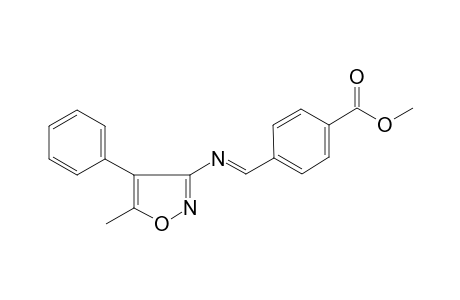 Benzoic acid, 4-(5-methyl-4-phenyl-3-isoxazolyliminomethyl)-, methyl ester