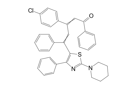 3-(4-Chlorophenyl)-1,5-diphenyl-5-(4-phenyl-2-piperidino-thiazol-5-yl)-penta-2,4-diene-1-one