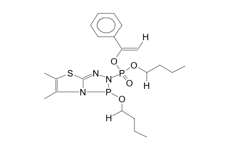 2-BUTOXY(1-PHENYLVINYLOXY)PHOSPHORYL-3-BUTOXY-5,6-DIMETHYLTHIAZOLO[2,3-D]-1,2-DIHYDRO-1,2,4,3-TRIAZAPHOSPHOLE