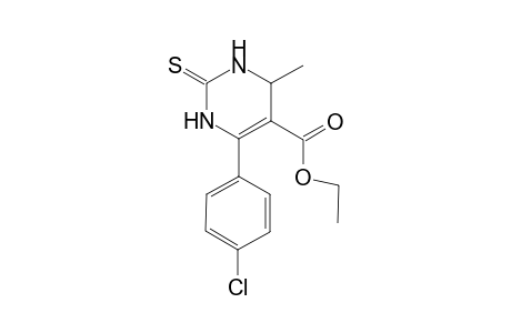 5-Pyrimidinecarboxylic acid, 4-(4-chlorophenyl)-1,2,3,6-tetrahydro-6-methyl-2-thioxo-, ethyl ester