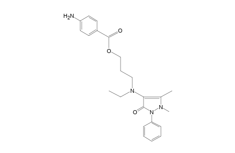 p-aminobenzoic acid, 3-[(antipyrinylethyl)amino]propyl ester