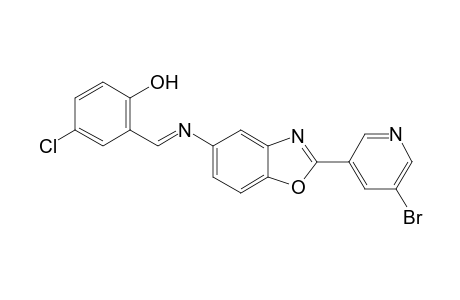 2-(5-Bromo-3-pyridyl)-5-[(5-chlorosalicylidene)amino]benzoxazole