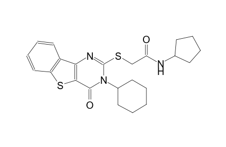 2-[(3-cyclohexyl-4-oxo-3,4-dihydro[1]benzothieno[3,2-d]pyrimidin-2-yl)sulfanyl]-N-cyclopentylacetamide