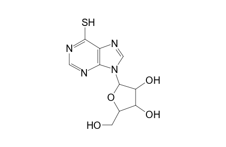 9.beta.-D-Ribofuranosyl-purine-6-thione