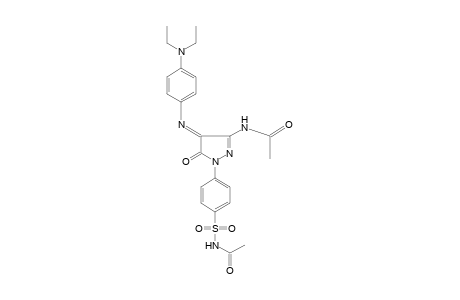 N-{1-[p-(ACETYLSULFAMOYL)PHENYL]-4-{[p-(DIETHYLAMINO)PHENYL]IMINO}-5-OXO-2-PYRAZOLIN-3-YL}ACETAMIDE