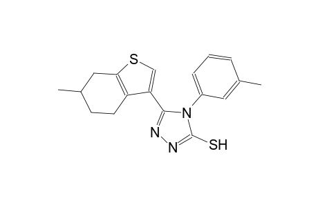 4-(3-methylphenyl)-5-(6-methyl-4,5,6,7-tetrahydro-1-benzothien-3-yl)-4H-1,2,4-triazole-3-thiol