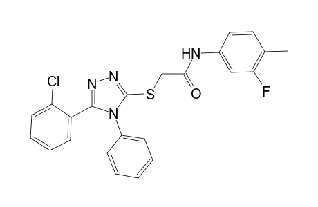 2-{[5-(2-chlorophenyl)-4-phenyl-4H-1,2,4-triazol-3-yl]sulfanyl}-N-(3-fluoro-4-methylphenyl)acetamide