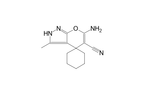 Spiro[cyclohexane-1,4'(1'H)-pyrano[2,3-c]pyrazole]-5'-carbonitrile, 6'-amino-3'-methyl-