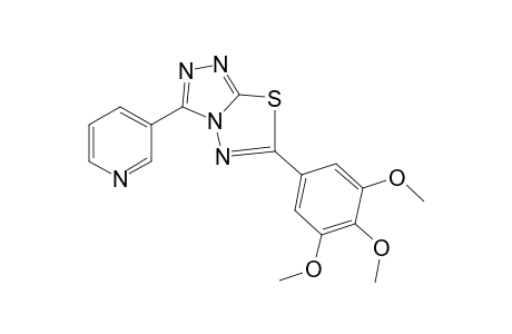 3-(3-pyridinyl)-6-(3,4,5-trimethoxyphenyl)[1,2,4]triazolo[3,4-b][1,3,4]thiadiazole