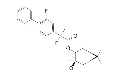 (1R,2R,3R,6S)-4-HYDROXY-4,7,7-TRIMETHYL-BICYCLO-[4.1.0]-HEPT-3-YL-(2S)-2-FLUORO-2-(3-FLUORO-4-PHENYLPHENYL)-PROPIONATE