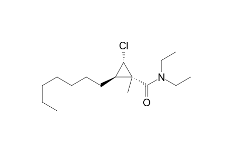 (1S*,2S*,3R*)-2-Chloro-N,N-diethyl-3-heptyl-1-methylcyclopropanecarboxamide