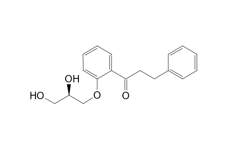 1-[2-[(2R)-2,3-bis(oxidanyl)propoxy]phenyl]-3-phenyl-propan-1-one