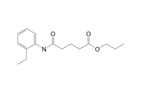 Glutaric acid, monoamide, N-(2-ethylphenyl)-, propyl ester