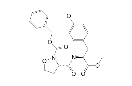 2-Isoxazolidinecarboxylic acid, 3-[[[1-[(4-hydroxyphenyl)methyl]-2-methoxy-2-oxoethyl]amino]carbonyl]-, phenylmethyl ester, [S-(R*,R*)]-