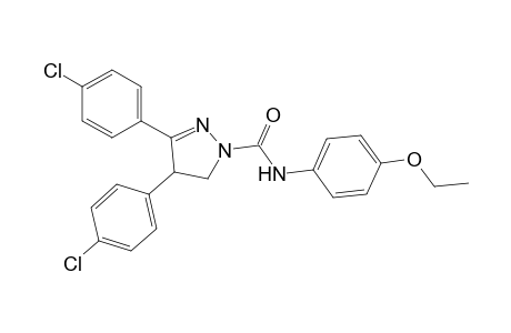 3,4-bis(p-chlorophenyl)-2-pyrazoline-1-carboxy-p-phenetidide