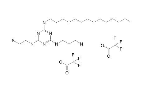 2-[4-(2-Amino-propylamino)-6-tetradecylamino-[1,3,5]triazin-2-ylamino]-ethanethiol bis trifluoroacetic acid salt