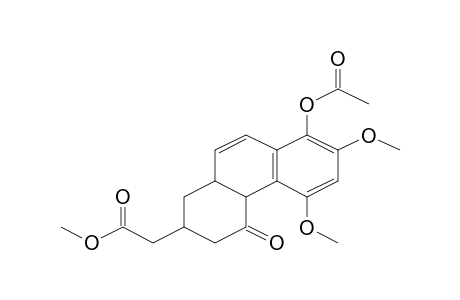 (8-Acetoxy-5,7-dimethoxy-4-oxo-1,2,3,4,4a,10a-hexahydrophenanthren-2-yl)acetic acid, methyl ester